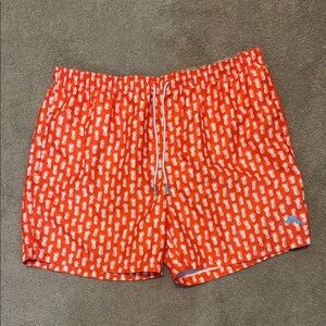 Tommy Bahama Bright Orange Pineapple Swim Shorts
